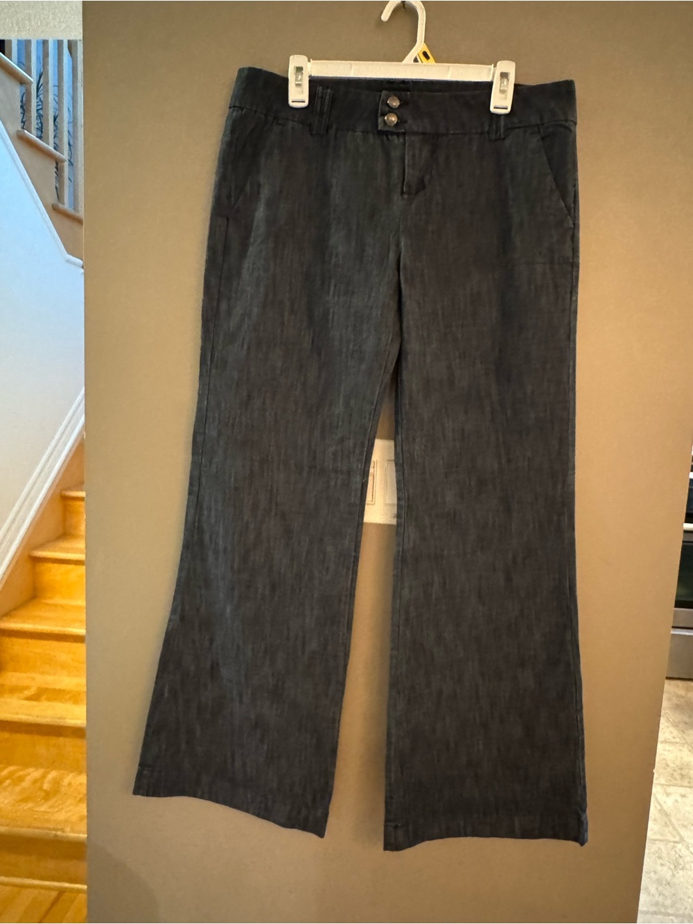 Dark Navy Wide-Leg Jeans Pants